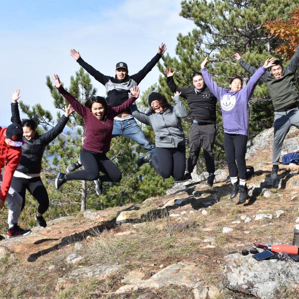 students celebrating